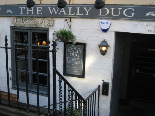 Photograph of The Wally Dug in Edinburgh.